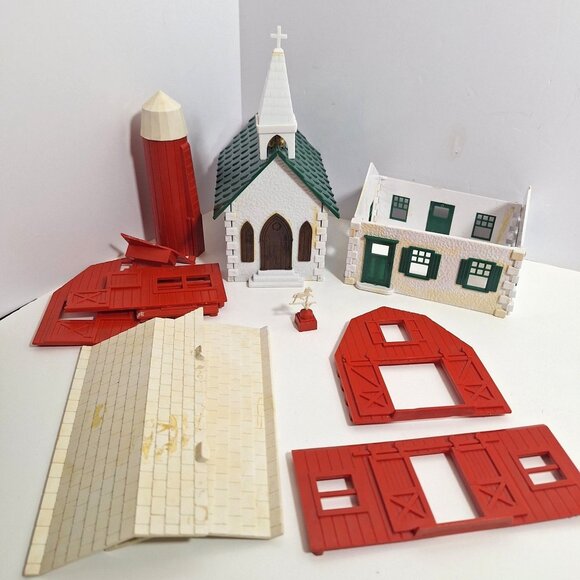Plasticville USA Other - Plasticville O Scale Church Barn Replacement Parts Vintage Plastic Buildings